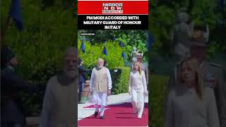 PM Modi Accorded With Military Guard Of Honour In Italy During Second Day Of His Visit #shorts
