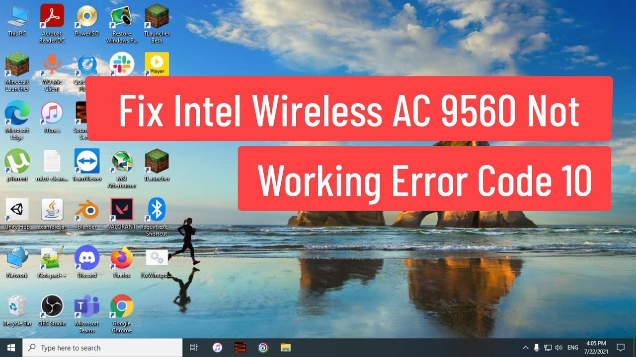 Intel Wireless AC 9560이 작동하지 않는 오류 코드 10 수정 - 무선 AC 9560의 연결 문제 해결