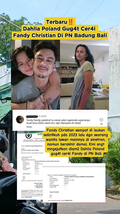 Mngkin udah gak tahan Dahlia Poland gug4t cer4i Fandy Christian