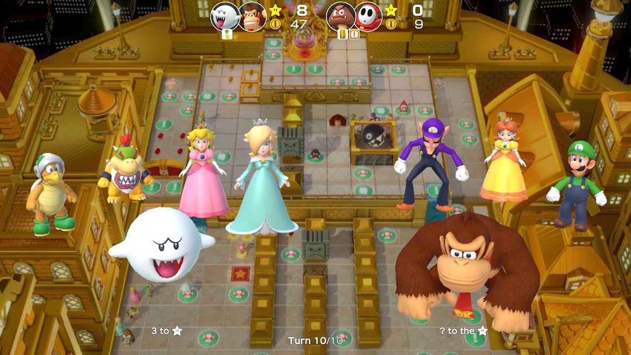 Super Mario Party Partner Party #2140 Tantalizing Tower Toys Boo & Donkey Kong vs Goomba & Shy Guy