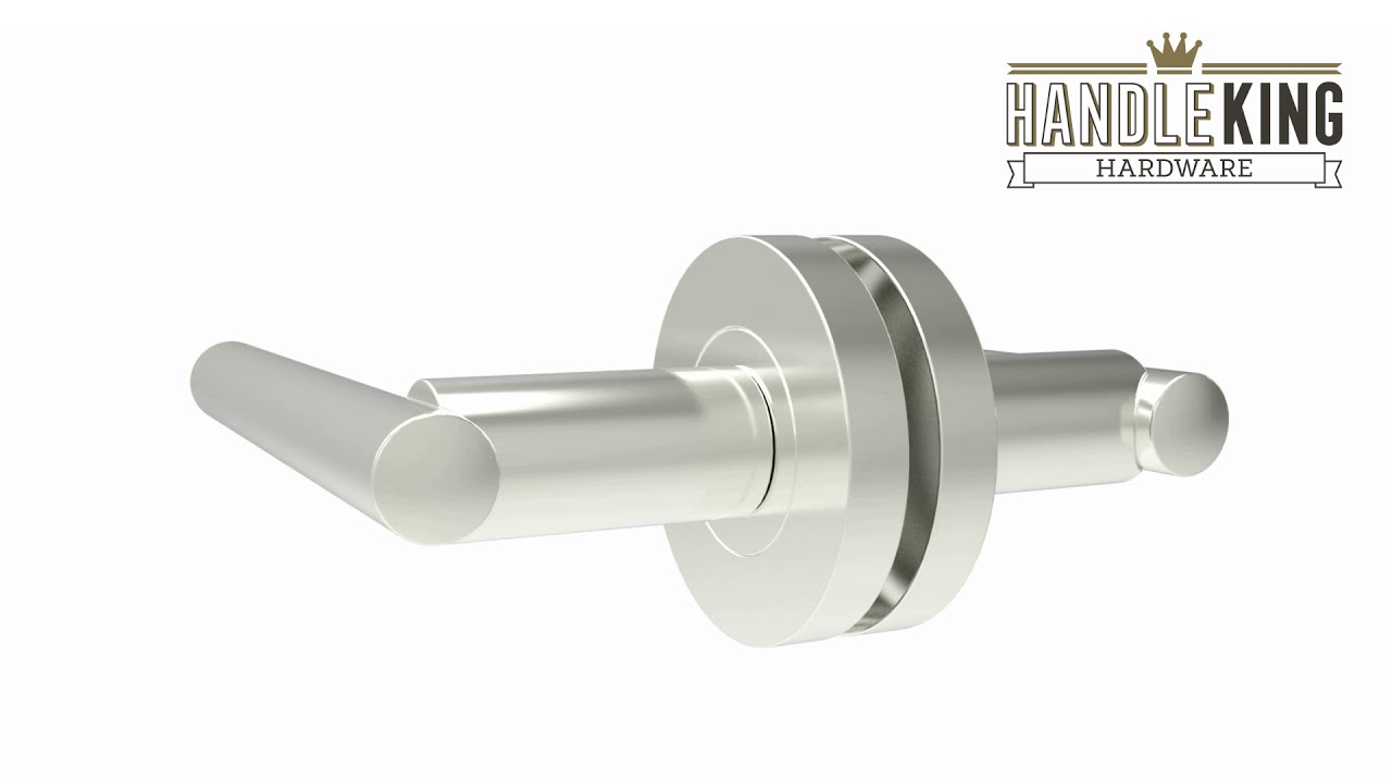 Satin Stainless Steel T Bar Lever on Rose Door Handles Handle King