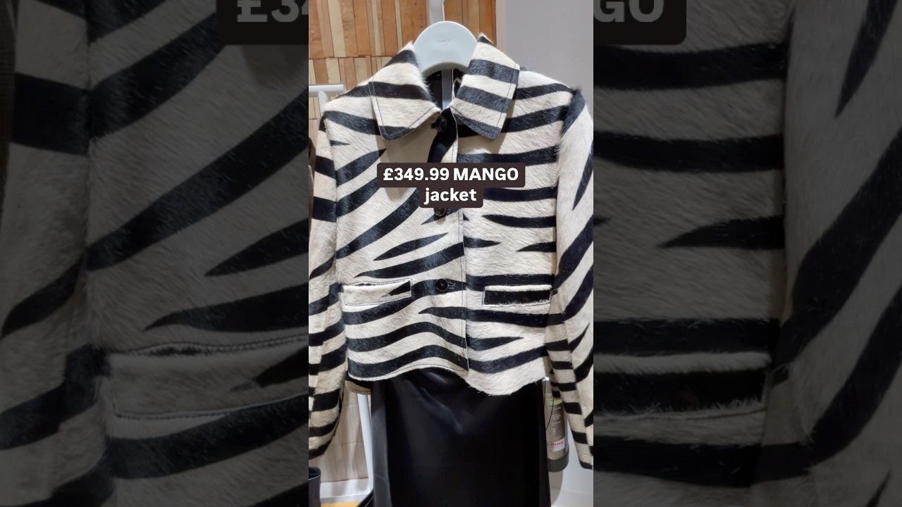 £349.99 MANGO Jacket  Zebra-print fur