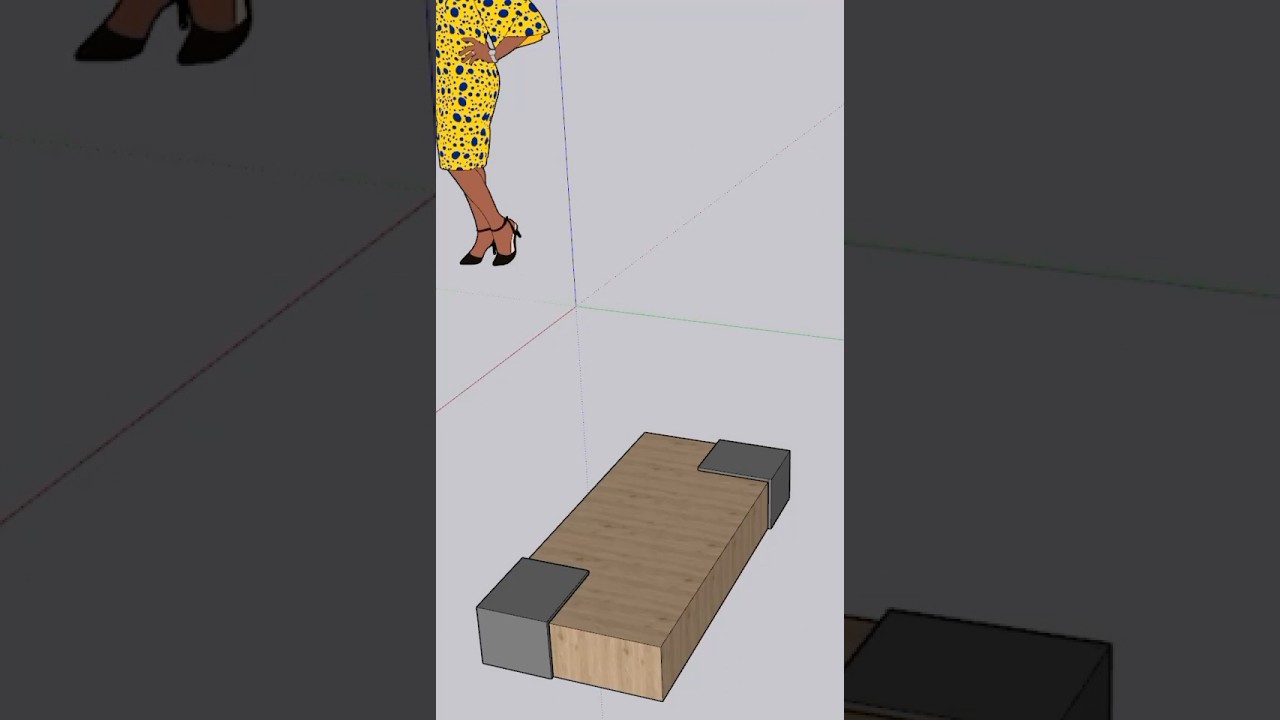Design table 3d in sketch up 