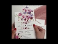 How To Embellish Your Wedding Invitations?  (Purple Floral Invitation)