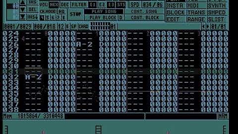 ‘Too Soon’. Composed using OctaMED on an Amiga