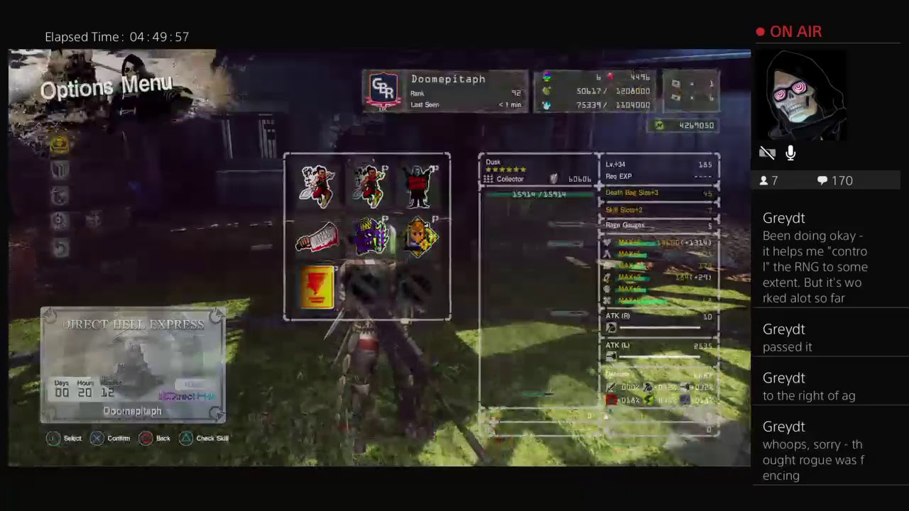 Doomepitaph Stream Anniversary tier 3 (farmathon?) and new build for ETH