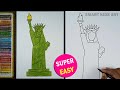 How to draw statue of liberty  statue of liberty drawing  easy drawing  smart kids art