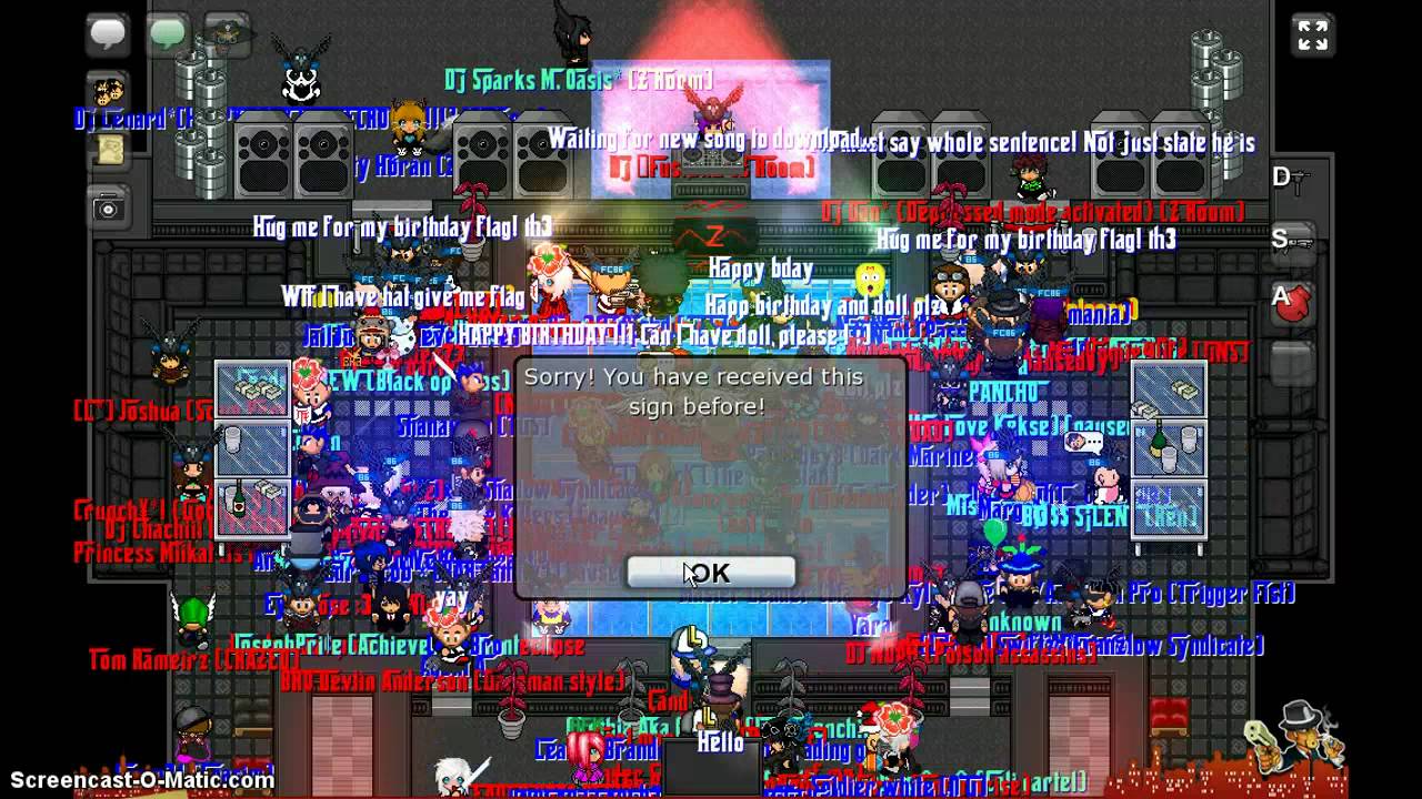 Graal online era Flamcrows birthday and flag