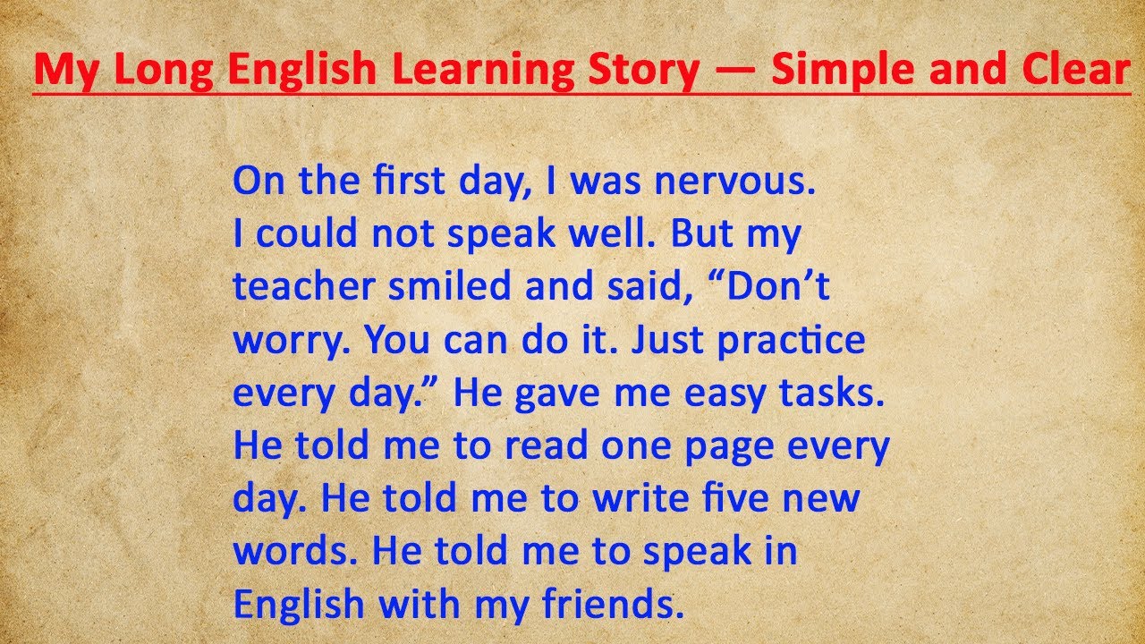 English Speaking Practice with a Story / English Listening and Writing ...