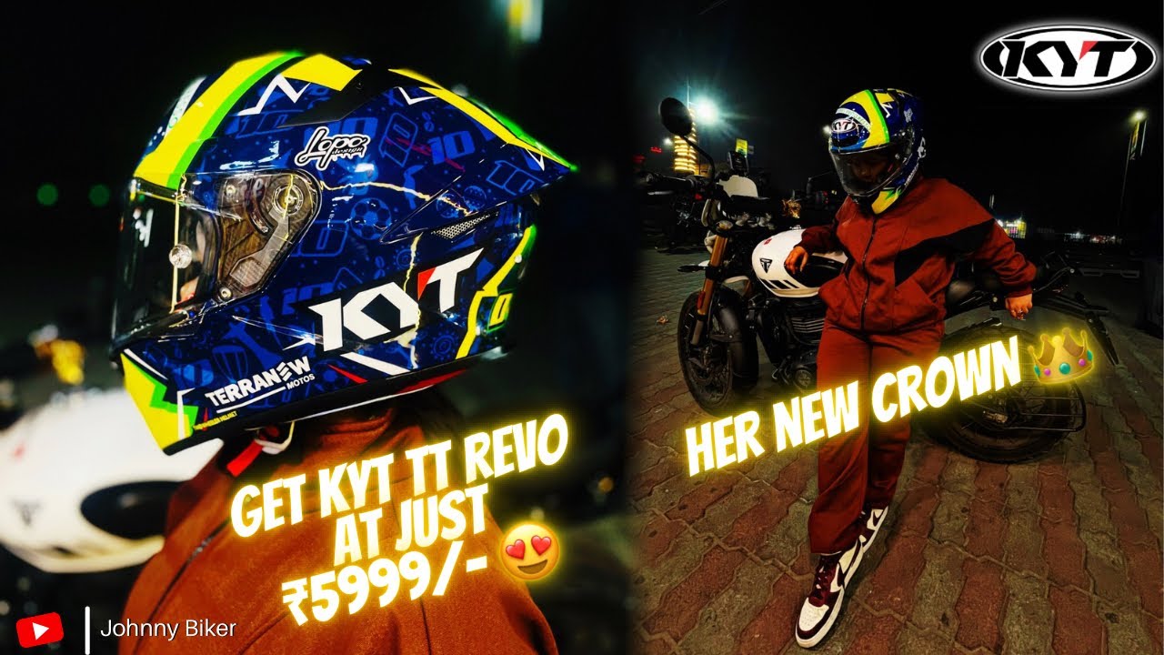  Get KYT TT-REVO & Jumpshot at just ₹5999/- || Her New Crown👑 || KYT TT-Revo Diogo Moreira