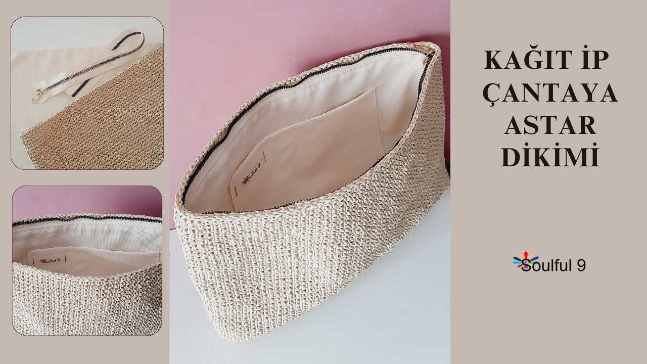 KAĞIT İP ÇANTALARA KOLAY ASTAR DİKİMİ