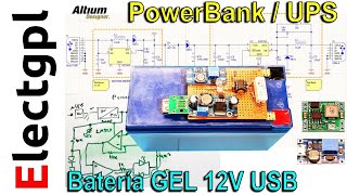 Power Bank UPS Casero USB IN/OUT con Batería de GEL 12V  | Sponsor Altium Designer