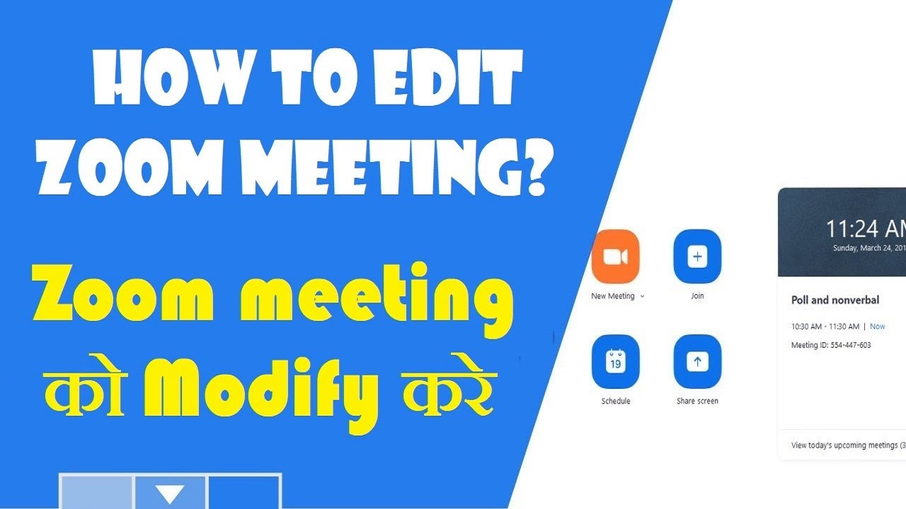 How to reschedule zoom meeting how to edit a zoom meeting how to