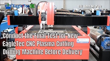 Conduct the Final Test for New EagleTec CNC Plasma Cutting Drilling Machine Before Delivery