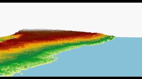 Simulasi Banjir menggunakan Data DEM Kabupaten Gunungkidul dengan aplikasi ArcScene