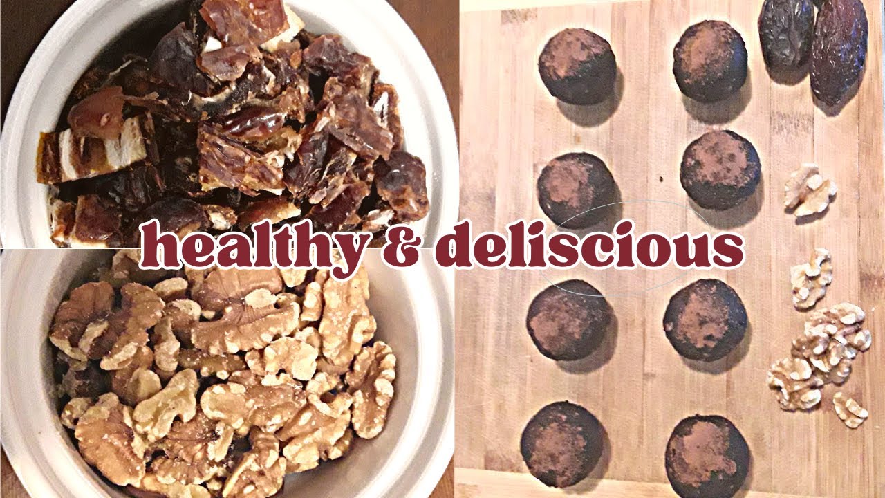 3 Ingredients in these Healthy Chocolate Date Energy Balls no sugar