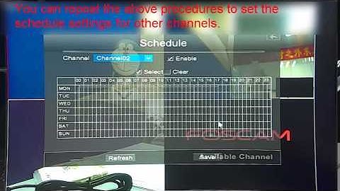 Foscam NVR Tutorial: How to set scheduled record for your NVR on a monitor