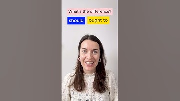 Should and ought to - what’s the difference in English?