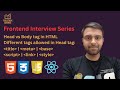 HTML Head vs Body Tag Explained | Meta, Title, Link, Style, Script, Base Tags in HTML Head Tag