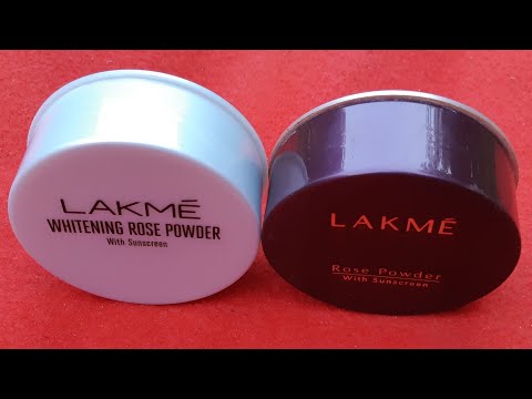Lakme rose powder with sunscreen vs Lakme whitening Rose Powder with sunscreen review, loose powder
