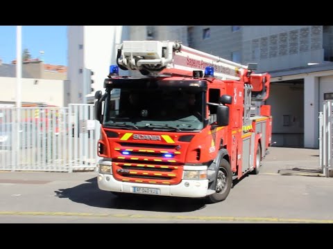 [SDIS 21] Sapeurs-Pompiers Dijon BEA 32 en urgence // Dijon Fire Service Aerial Ladder Platform