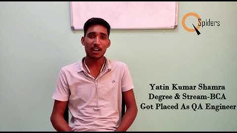 Qspiders Noida Placed Student Review || Placed As QA Trainee || BCA Student ||
