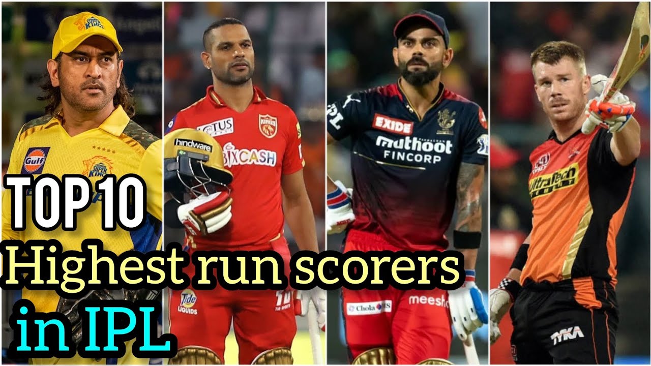 Top 10 Highest Run Scorers in IPL history ft.Virat,Rohit,Shikhar,David Warner