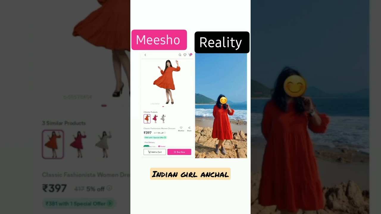 Meesho Vs Reality Of Dresses Review Ytshorts Shorts