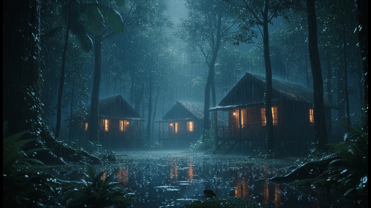 Rain Sounds for Sleeping 🌙 Heavy Rainfall Sounds for Deep Sleep, Insomnia & Mental Calm Recovery