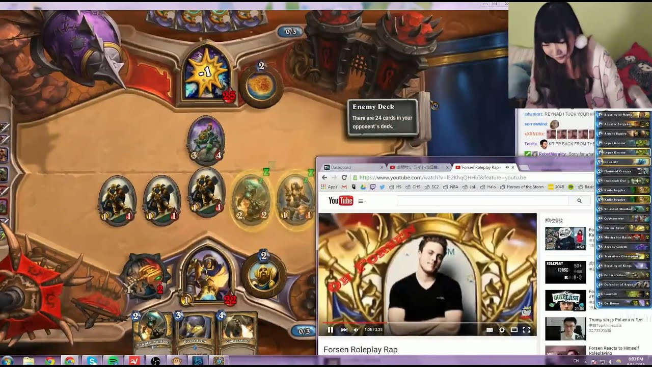 Eloise reaction to Forsen Roleplay Rap