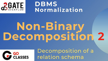 Successive Combining Method Fails | Non-Binary Decomposition | Chase Test for Lossless Testing -DBMS