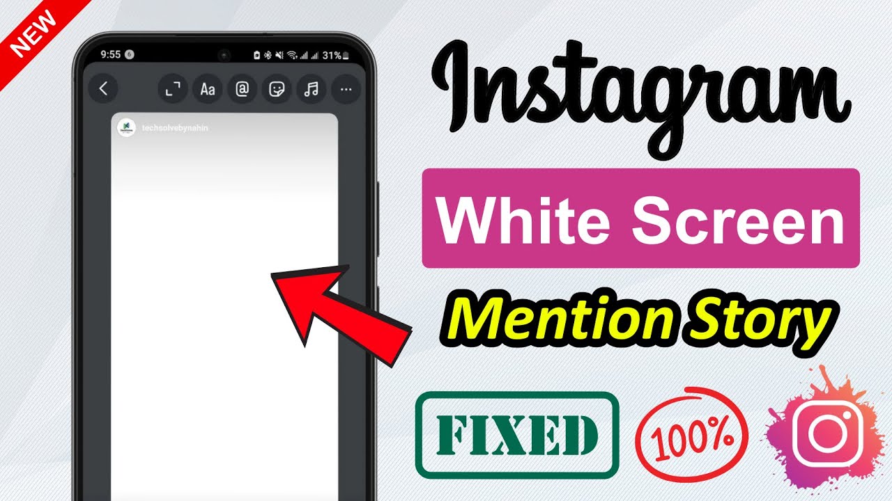 Instagram mention story white screen problem 2025 | Fix Instagram Story White Screen Problem