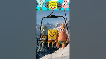 Sprunki Incredibox Squidward Vs SpongeBob Vs Patrick Are  Air Lifting Chair On The Snow Mountain