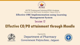 Session 12 - Effective CO/PO attainment through Moodle by Dr. Vinay Kulkarni