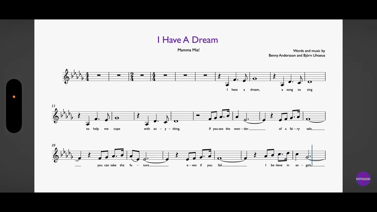 I have a dream Abrsm version grade 2 MT