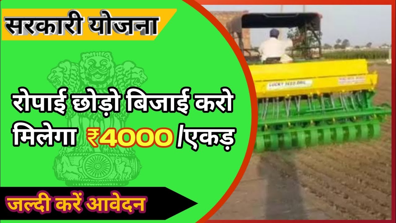 dsr government scheme | hariyana dsr scheme | how to get 4000 for paddy farming | direct seeded rice