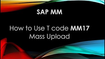 MM17: Mass Maintenance of Material Master in SAP