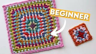 How to Crochet a Moss Stitch Granny Square