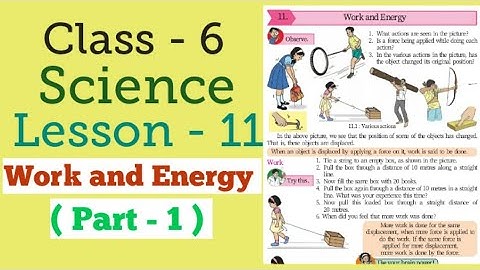 Class 6 Science Lesson 11 Work and Energy ( Part-1) Maharashtra Board.