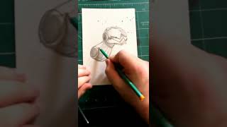 SKETCHING A MOUSER FROM THE 80'S TMNT CARTOON #shorts | DROIDMONKEY