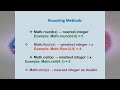 Mathematical library methods