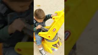Little Tikes You Drive Excavator Sand Toy kids can sit, scoop and dump screenshot 1