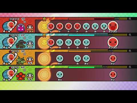 「太鼓の達人」ナムコットメドレー(おに+むずかしい+ふつう+かんたん) 【オート】
