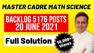 Master Cadre Maths Science Paper | Live Solution |Answer Key with Chetan Sir| Exam Date 20 June 2021