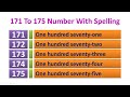 Counting numbers 171 to 180 English with Spelling | #softech_computer_academy_hassan