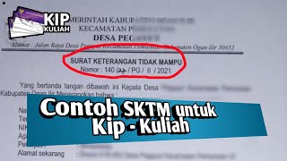 contoh sktm untuk kip kuliah | pendaftaran kip kuliah 2022 #sktm #kip #kipkuliah #bidikmisi