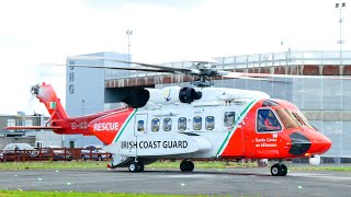 Irish Coast Guard Helicopter Rescue 115 coming into Land at UH (Galway) 5/5/24