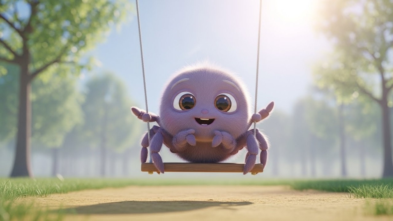 Смеющийся паук на качелях 🕷️😄🎠 | Мультфильм для детей и весёлые приключения