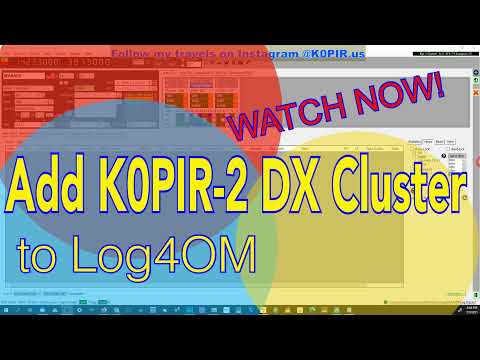 Add K0PIR-2 DX Cluster to Log4OM and Some TIPS!