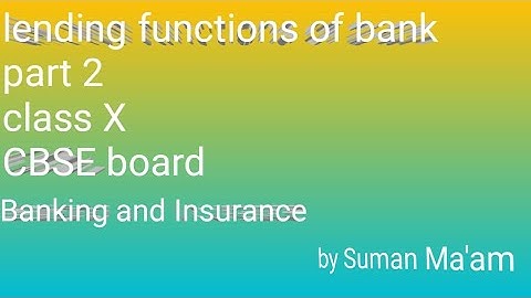 lending functions of Bank 🏦 class10 banking and insurance #shapeyourstudy